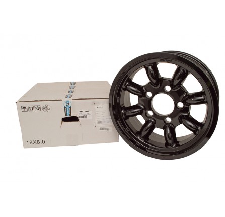 Black 8 x 18 Minilite Alloy Wheel