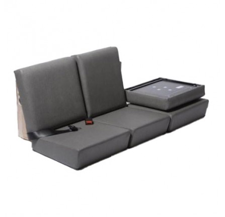 Front Outer Adjustable Seat Base Elephant Hide Grey