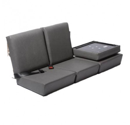 Front Outer Seat Base Grey Elephant Hide Series 2 and 3 Non Adjustable