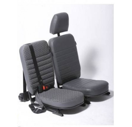 Centre Seat in Black Leather with Headrest