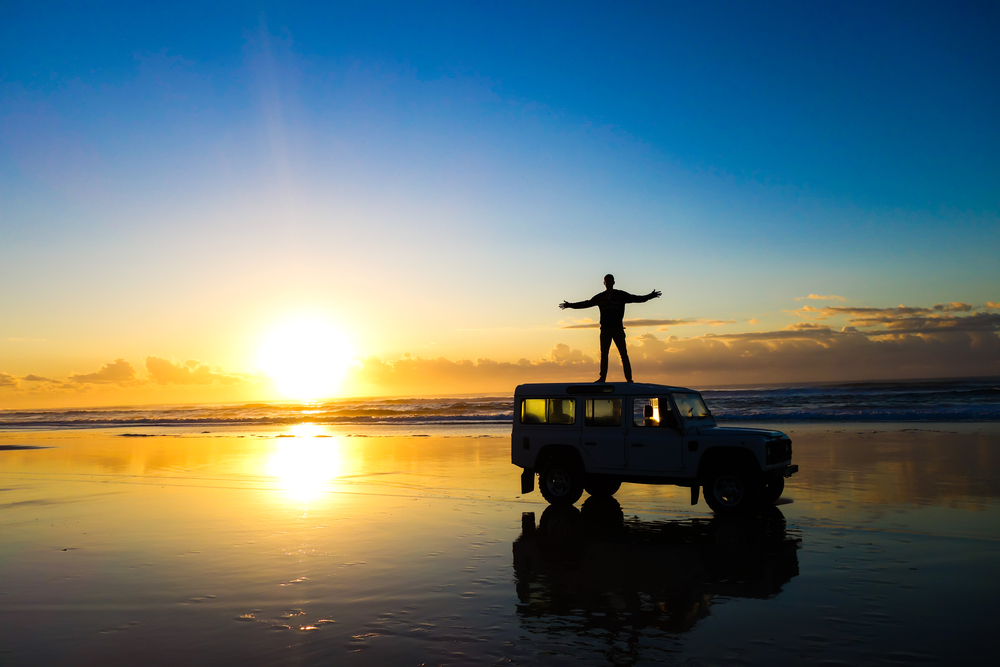 Land Rover Series 1 on Beach