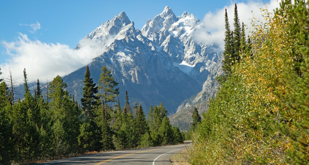 driving through the rockies