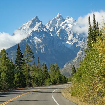 driving through the rockies